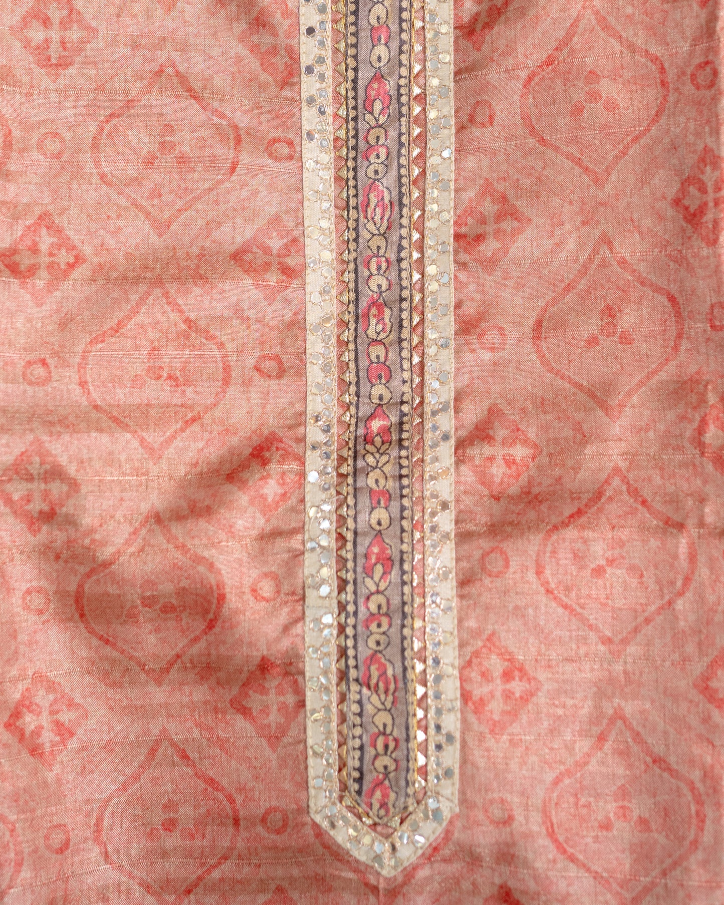 Rust Chanderi Unstitched Suit