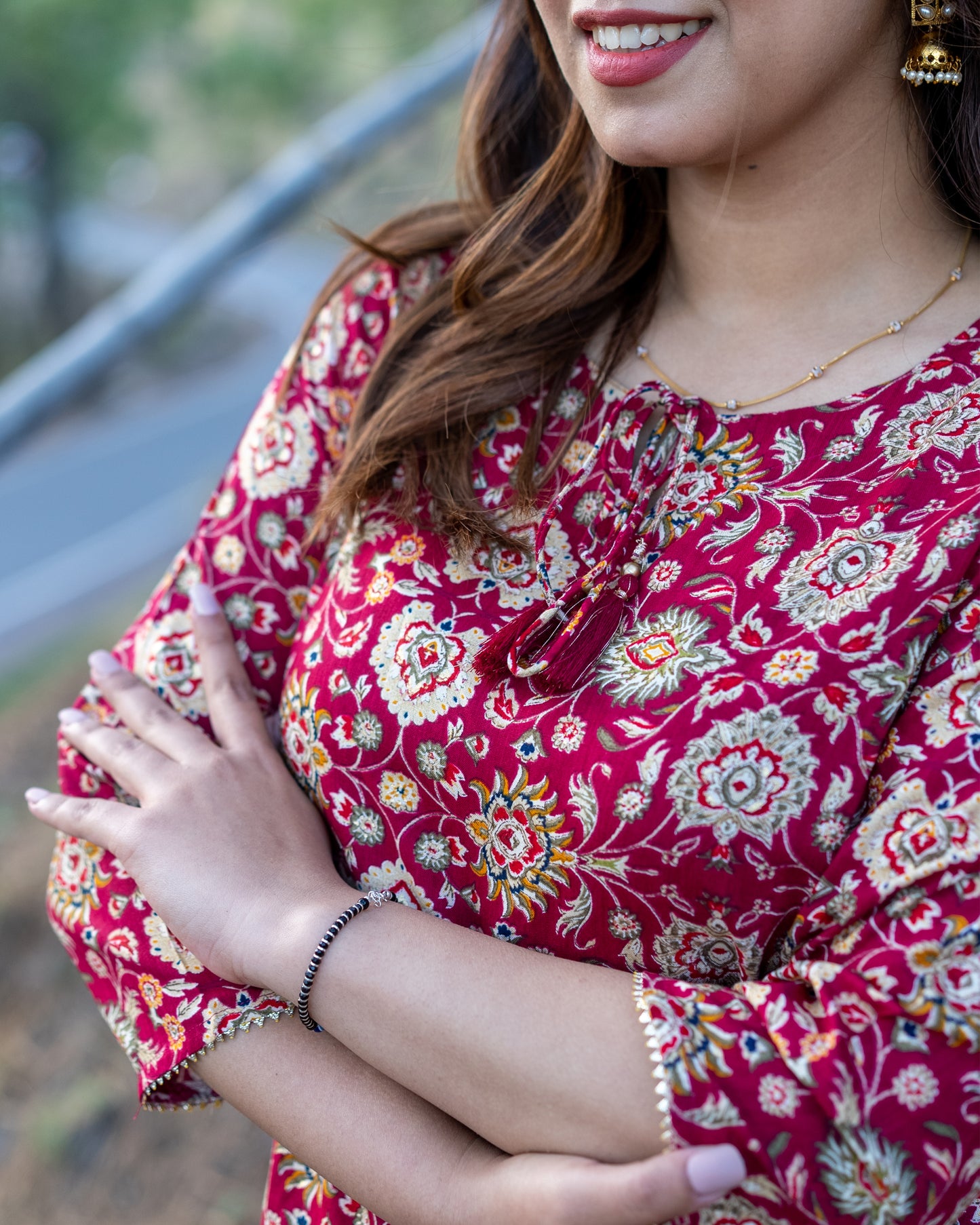 Cotton Red Color Kurti